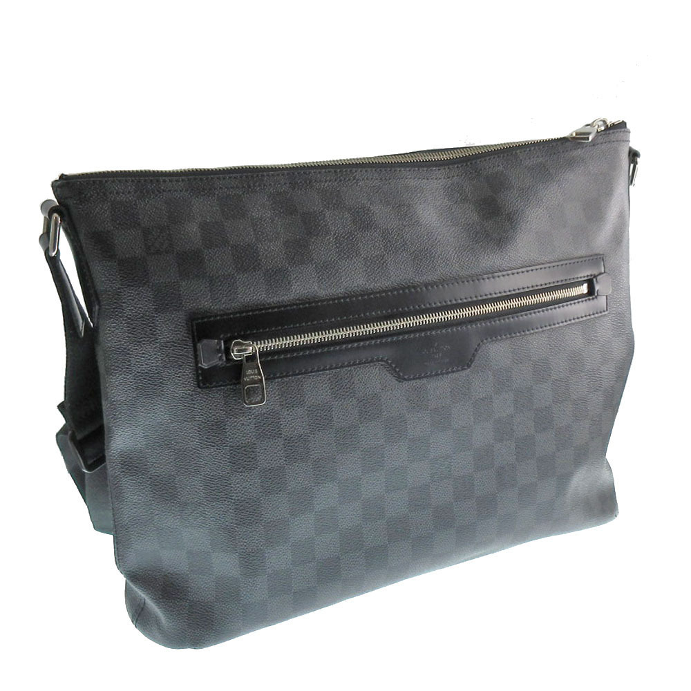 LOUIS VUITTON Mick Damier Canvas Graphite Black Gray Shoulder Bag Business